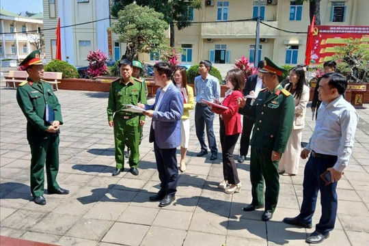 Công an xã Hòa Lạc bảo đảm an ninh trật tự phục vụ công tác bầu cử