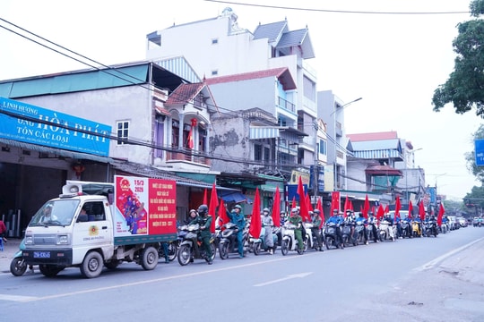 Phường Chương Mỹ: Ra quân tuyên truyền lưu động chào mừng ngày bầu cử