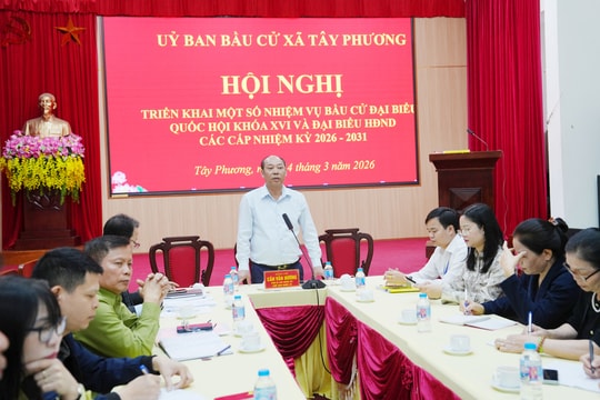 Xã Tây Phương: Tạo mã QR để các tổ bầu cử báo cáo tiến độ bầu cử