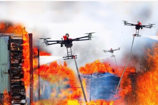 Giải pháp dùng UAV chữa cháy trong ngõ nhỏ, sâu
