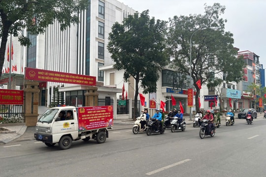 Tuổi trẻ xã Thanh Trì chung tay lan tỏa không khí ngày hội bầu cử