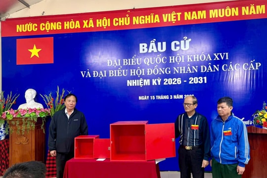 Phường Tây Tựu vận hành thử quy trình bỏ phiếu tại 27 khu vực bầu cử