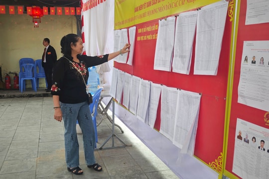 Đến 15h30, phường Từ Liêm: 90% cử tri tham gia bỏ phiếu