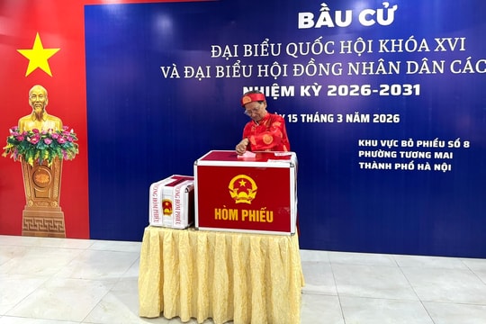 Phường Tương Mai: Cử tri nô nức tham gia Ngày hội non sông