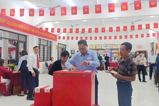 Xã Quốc Oai: 30 khu vực bỏ phiếu đồng loạt khai mạc lúc 6h30