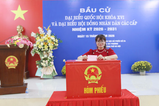 99,27% cử tri xã Tây Phương hoàn thành bỏ phiếu