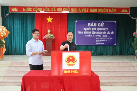 99,67% cử tri xã Mỹ Đức tham gia bầu cử