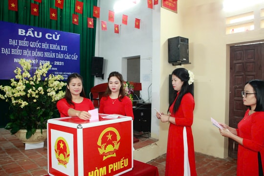 Khai mạc ngày hội bầu cử tại xã Đại Xuyên