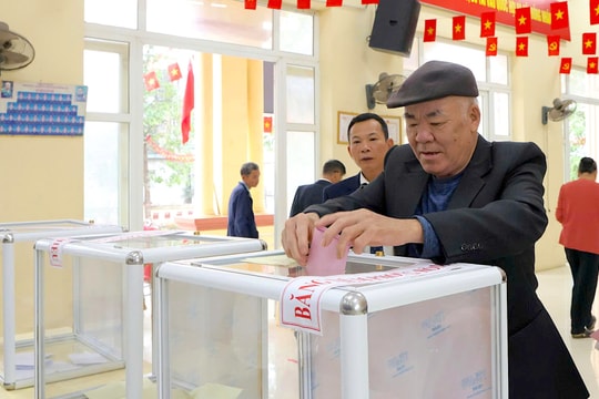 Xã Vân Đình: 98,99% cử tri tham gia bầu cử
