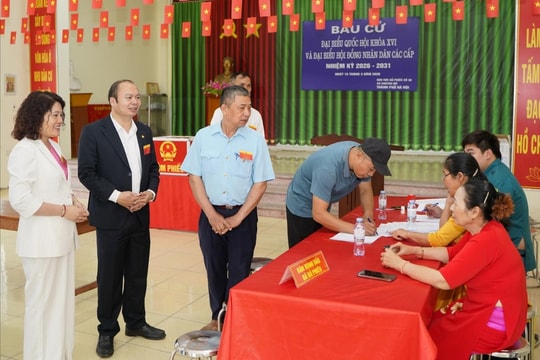 Xã Chuyên Mỹ: Lan tỏa niềm vui trong ngày bầu cử