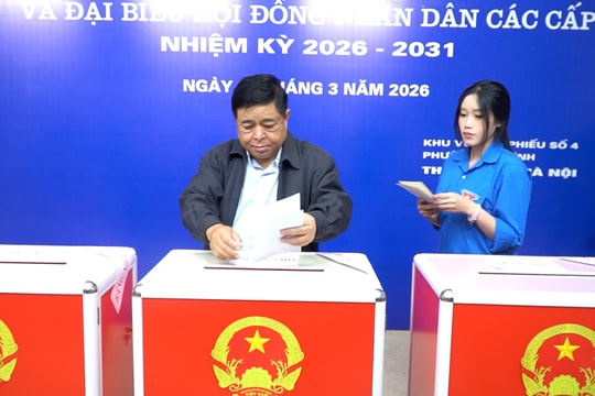 Hơn 75% cử tri p hường Ba Đình hoàn thành bỏ phiếu