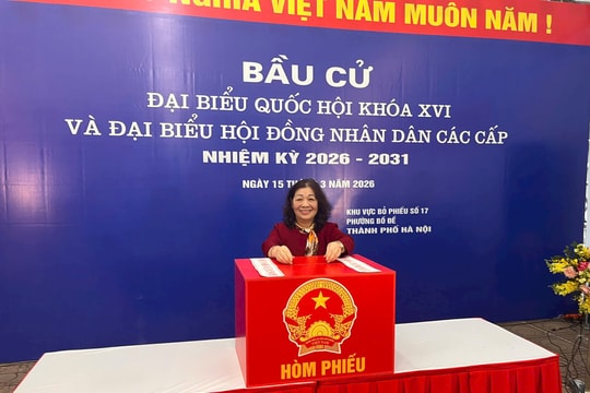 Phường Bồ Đề đạt tỷ lệ 99,6% cử tri tham gia bầu cử