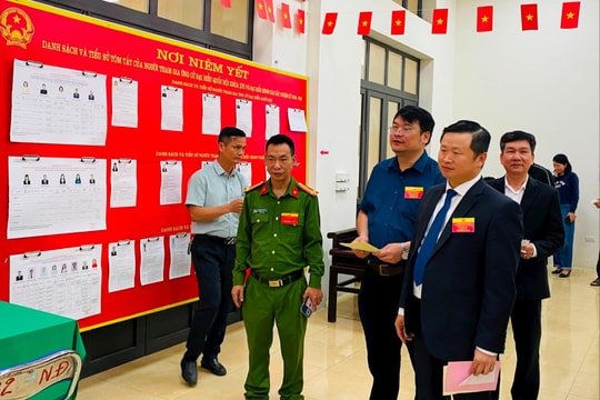 Xã Dân Hòa đạt tỷ lệ cử tri bỏ phiếu 86,23% trong buổi sáng