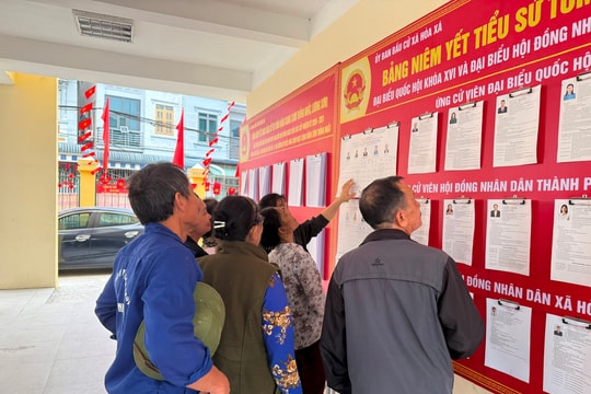 Hơn 72,6% cử tri xã Hòa Xá đã đi bỏ phiếu bầu cử