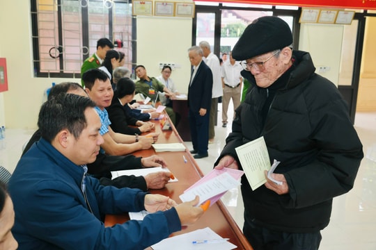 95% cử tri xã Yên Lãng đã tham gia bầu cử