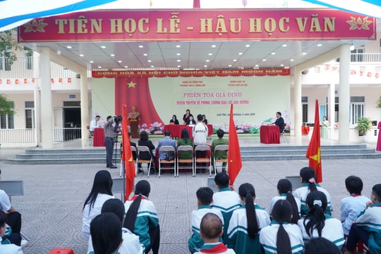 Trường THCS Lương Mỹ tuyên truyền pháp luật và an toàn giao thông cho học sinh