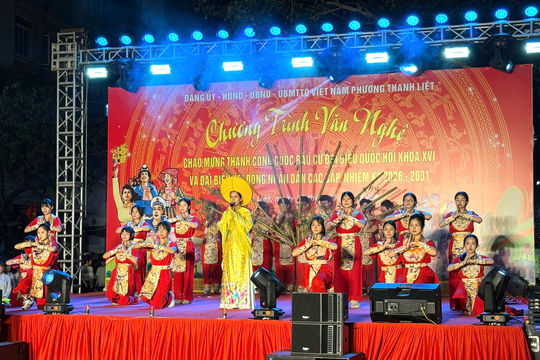 Thanh Liệt rộn ràng đêm văn nghệ chào mừng thành công ngày bầu cử