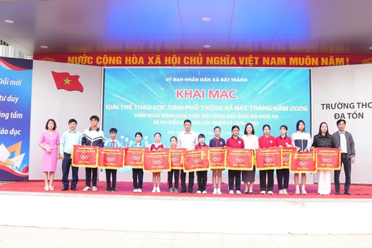 250 vận động viên tham gia thể thao học sinh phổ thông xã Bát Tràng