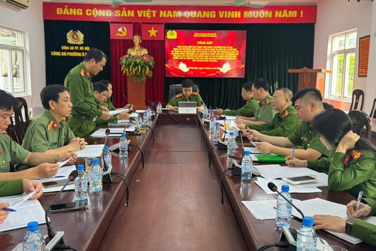 Công an phường Ô Chợ Dừa tổng kết đợt cao điểm bảo đảm an ninh, trật tự