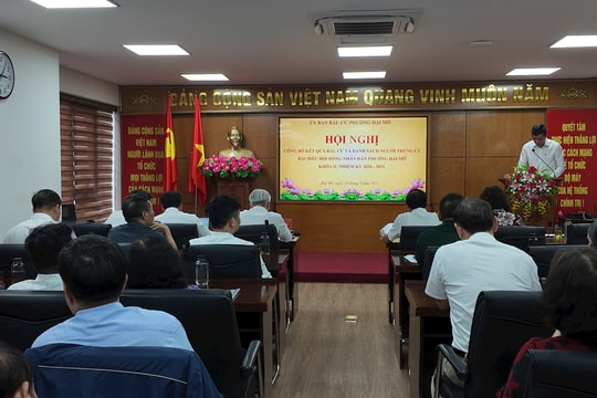Phường Đại Mỗ công bố kết quả bầu đại biểu HĐND phường