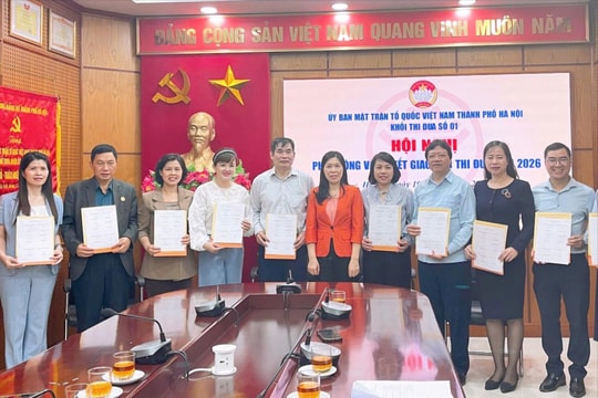 Khối thi đua số 1 MTTQ Việt Nam thành phố Hà Nội ký giao ước thi đua
