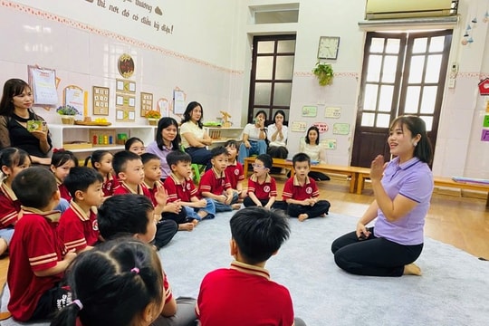 Xã Dương Hòa: Kiến tập chuyên đề lan tỏa đổi mới giáo dục mầm non