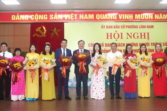 Phường Lĩnh Nam công bố kết quả bầu đại biểu HĐND phường