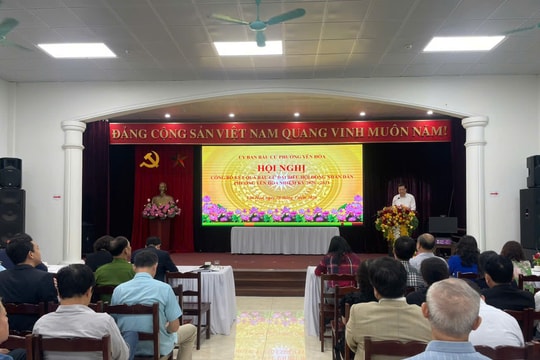 Yên Hòa công bố kết quả bầu cử đại biểu HĐND phường
