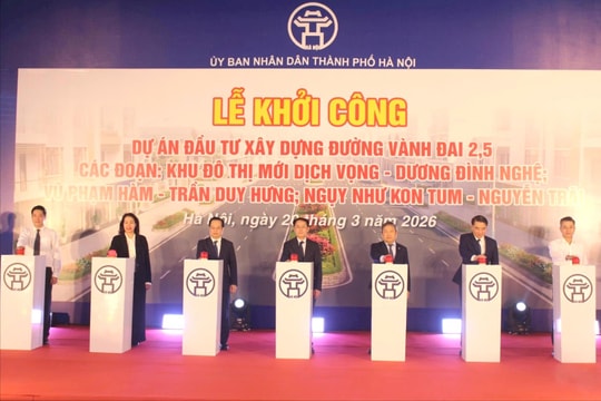 Hà Nội khởi công 3 đoạn tuyến thuộc đường Vành đai 2,5