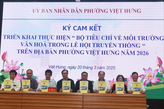 Phường Việt Hưng triển khai Bộ tiêu chí về môi trường văn hóa trong lễ hội truyền thống
