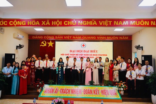 Hội Chữ thập đỏ xã Đoài Phương tổ chức thành công Đại hội lần thứ nhất
