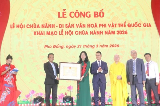 Xã Phù Đổng đón nhận Lễ hội chùa Nành là Di sản văn hóa phi vật thể quốc gia