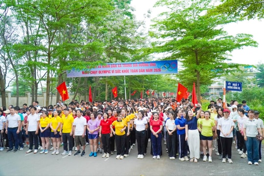 Xã Trung Giã: Hơn 700 người tham dự Ngày chạy Olympic vì sức khỏe toàn dân năm 2026