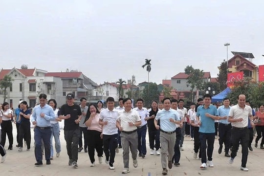 Xã Tiến Thắng kêu gọi mỗi người dân luyện tập ít nhất một môn thể thao