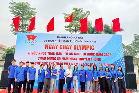 Phường Lĩnh Nam tổ chức Ngày chạy Olympic vì sức khỏe toàn dân năm 2026