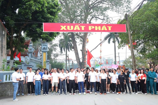 Sôi nổi Ngày chạy Olympic tại xã Phú Nghĩa