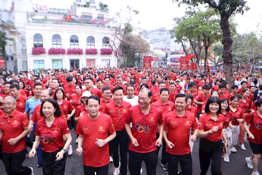 Hà Nội: Hơn 17.000 người tham gia “Ngày chạy Olympic 2026: Vì sức khỏe toàn dân - Vì an ninh Tổ quốc”