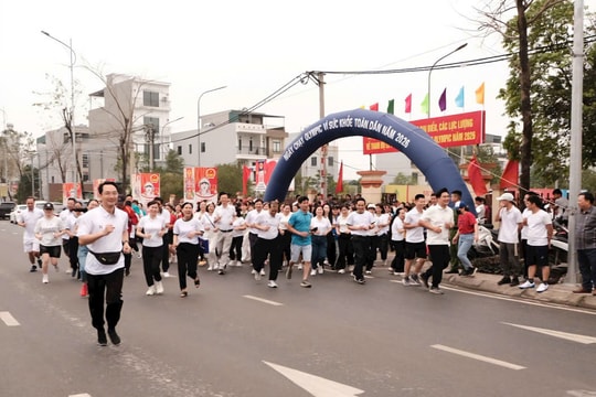 Sơn Đồng đẩy mạnh phong trào thể dục thể thao qua Ngày chạy Olympic