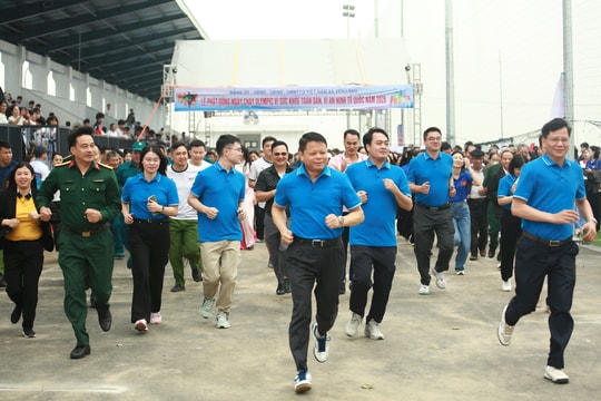 Xã Yên Lãng: Hơn 500 người tham gia Ngày chạy Olympic vì sức khỏe toàn dân 2026