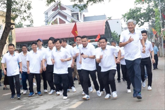 Xã Ứng Thiên: 1.600 người tham gia Ngày hội chạy vì sức khỏe toàn dân