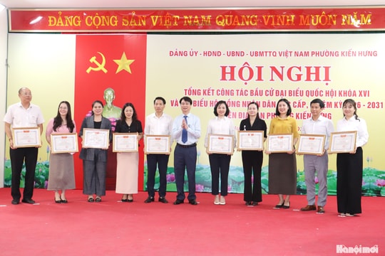 Kiến Hưng tổng kết công tác bầu cử, tỷ lệ cử tri đi bầu đạt 99,67%