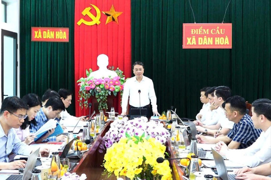 Đoàn kiểm tra của Thành ủy Hà Nội làm việc với Đảng ủy xã Dân Hòa