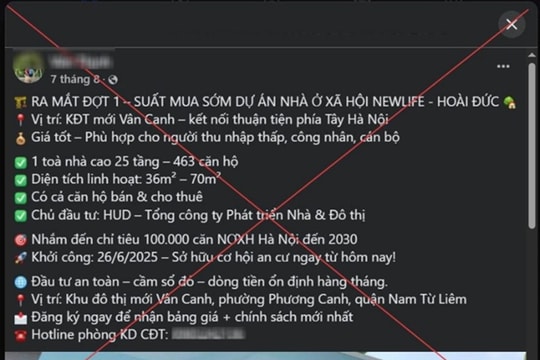 Xử phạt rao bán “suất ngoại giao” nhà ở xã hội: Cảnh báo chiêu trò trục lợi trên không gian mạng