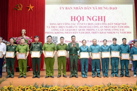 Hội nghị tổng kết, triển khai nhiệm vụ công tác quốc phòng – an ninh xã Hưng Đạo