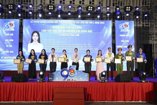 Xã Sóc Sơn tuyên dương 36 gương mặt trẻ tiêu biểu năm 2026