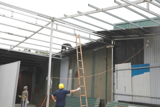 Phường Hoàng Liệt cưỡng chế công trình vi phạm đất đai tại đường Tựu Liệt