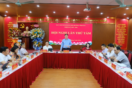Đảng bộ phường Vĩnh Tuy quyết liệt tháo gỡ "điểm nghẽn" hạ tầng, phát triển kinh tế bền vững
