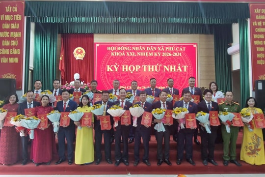 Xã Phú Cát kiện toàn tổ chức bộ máy lãnh đạo chủ chốt nhiệm kỳ 2026 -2031