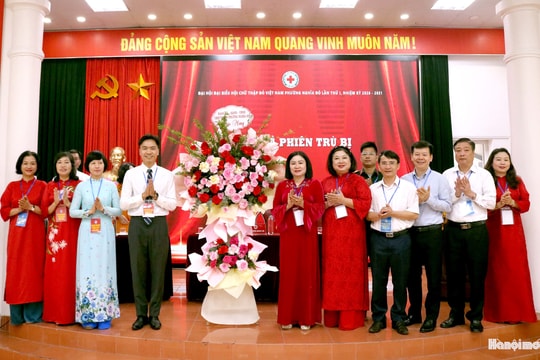 Phường Nghĩa Đô tổ chức thành công Đại hội Hội Chữ thập đỏ lần thứ I