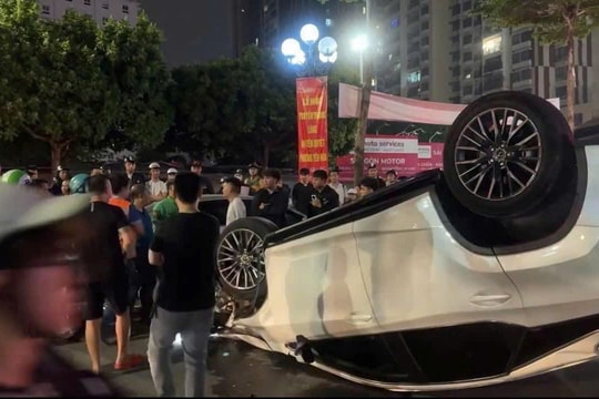 Tạm giữ tài xế Lexus gây tai nạn liên hoàn trên phố Trung Kính